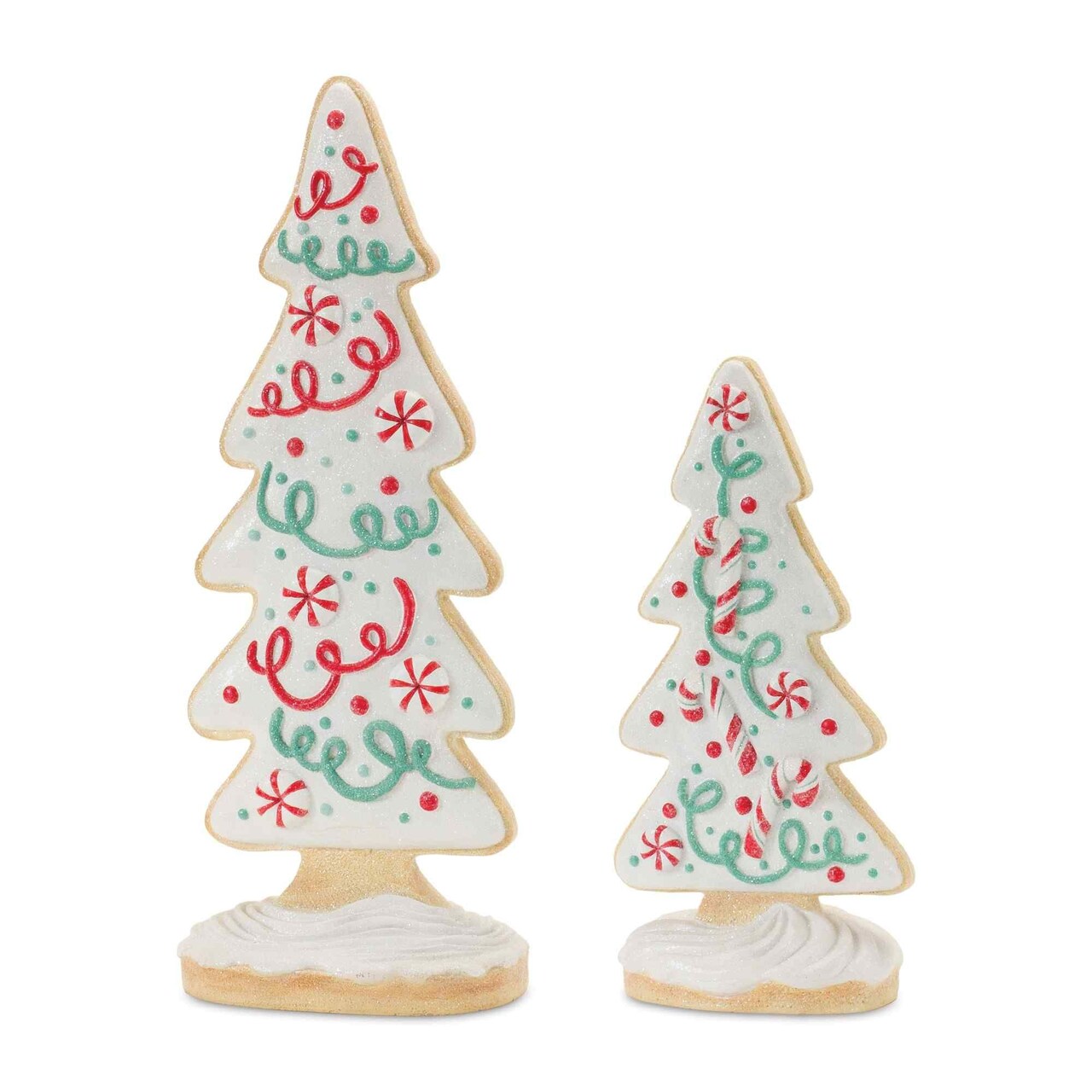 Melrose Gingerbread Christmas Tree Tabletop Decorations - 20.5" - Set of 2